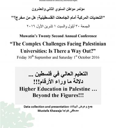 Higher Education in Palestine … Beyond the Figures!!!